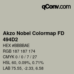Código de color: Akzo Nobel Colormap FD - 494D2 | qconv.com
