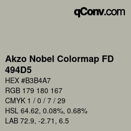 Color code: Akzo Nobel Colormap FD - 494D5 | qconv.com