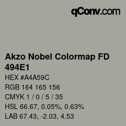 Código de color: Akzo Nobel Colormap FD - 494E1 | qconv.com