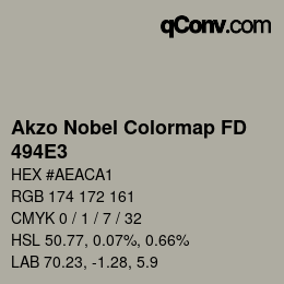Color code: Akzo Nobel Colormap FD - 494E3 | qconv.com