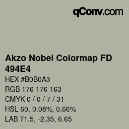 Farbcode: Akzo Nobel Colormap FD - 494E4 | qconv.com