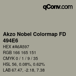 カラーコード: Akzo Nobel Colormap FD - 494E6 | qconv.com