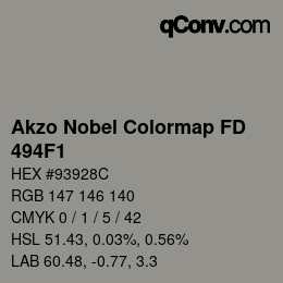 Color code: Akzo Nobel Colormap FD - 494F1 | qconv.com