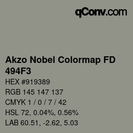 Color code: Akzo Nobel Colormap FD - 494F3 | qconv.com