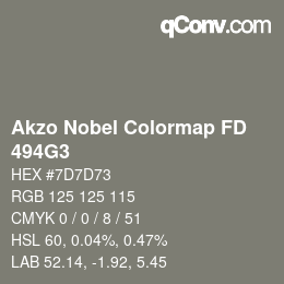 カラーコード: Akzo Nobel Colormap FD - 494G3 | qconv.com