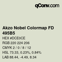 Color code: Akzo Nobel Colormap FD - 495B5 | qconv.com
