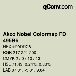 Color code: Akzo Nobel Colormap FD - 495B6 | qconv.com