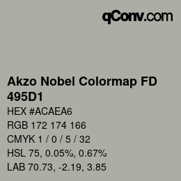 Farbcode: Akzo Nobel Colormap FD - 495D1 | qconv.com