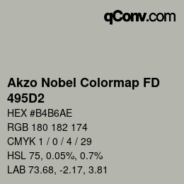 Code couleur: Akzo Nobel Colormap FD - 495D2 | qconv.com