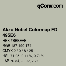 Color code: Akzo Nobel Colormap FD - 495E6 | qconv.com