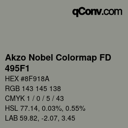 Code couleur: Akzo Nobel Colormap FD - 495F1 | qconv.com