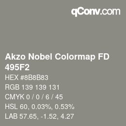 Code couleur: Akzo Nobel Colormap FD - 495F2 | qconv.com