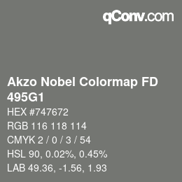 Farbcode: Akzo Nobel Colormap FD - 495G1 | qconv.com