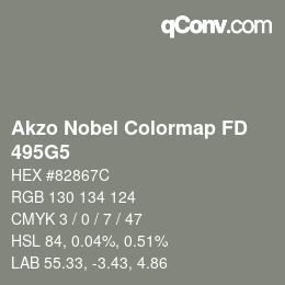 Código de color: Akzo Nobel Colormap FD - 495G5 | qconv.com