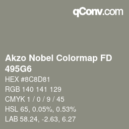 Color code: Akzo Nobel Colormap FD - 495G6 | qconv.com