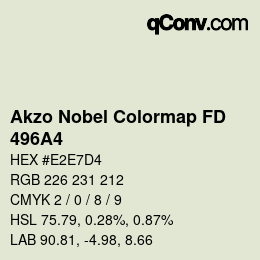 Color code: Akzo Nobel Colormap FD - 496A4 | qconv.com