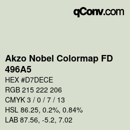 Color code: Akzo Nobel Colormap FD - 496A5 | qconv.com