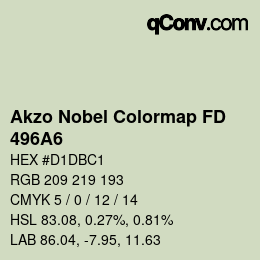 Color code: Akzo Nobel Colormap FD - 496A6 | qconv.com