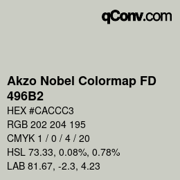 Color code: Akzo Nobel Colormap FD - 496B2 | qconv.com