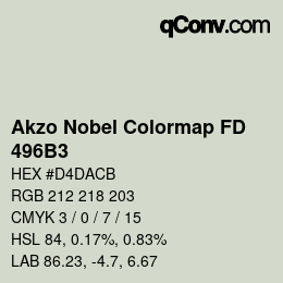 Farbcode: Akzo Nobel Colormap FD - 496B3 | qconv.com