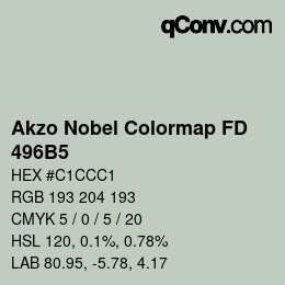 Color code: Akzo Nobel Colormap FD - 496B5 | qconv.com