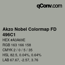 Color code: Akzo Nobel Colormap FD - 496C1 | qconv.com