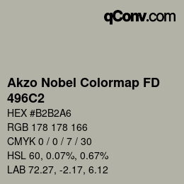 Color code: Akzo Nobel Colormap FD - 496C2 | qconv.com
