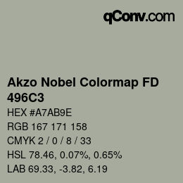 Código de color: Akzo Nobel Colormap FD - 496C3 | qconv.com