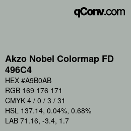 Color code: Akzo Nobel Colormap FD - 496C4 | qconv.com