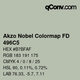 カラーコード: Akzo Nobel Colormap FD - 496C5 | qconv.com