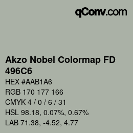 Color code: Akzo Nobel Colormap FD - 496C6 | qconv.com
