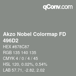 Color code: Akzo Nobel Colormap FD - 496D2 | qconv.com
