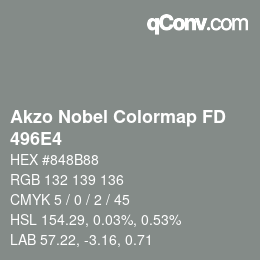 Color code: Akzo Nobel Colormap FD - 496E4 | qconv.com