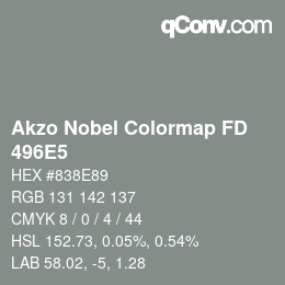 Color code: Akzo Nobel Colormap FD - 496E5 | qconv.com