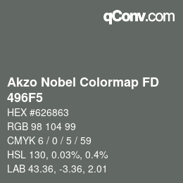 カラーコード: Akzo Nobel Colormap FD - 496F5 | qconv.com