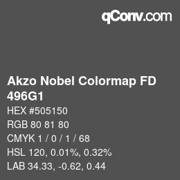 Color code: Akzo Nobel Colormap FD - 496G1 | qconv.com