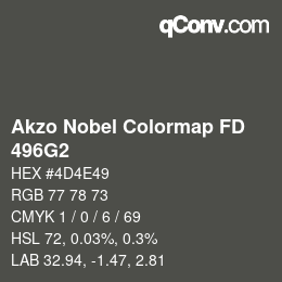 Código de color: Akzo Nobel Colormap FD - 496G2 | qconv.com