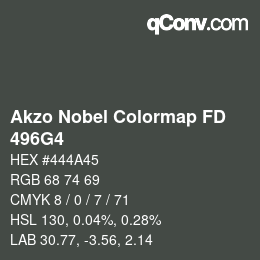 Color code: Akzo Nobel Colormap FD - 496G4 | qconv.com
