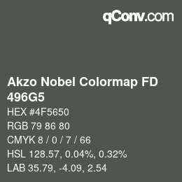 Color code: Akzo Nobel Colormap FD - 496G5 | qconv.com