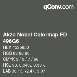 カラーコード: Akzo Nobel Colormap FD - 496G6 | qconv.com