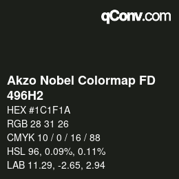Color code: Akzo Nobel Colormap FD - 496H2 | qconv.com