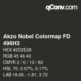 Color code: Akzo Nobel Colormap FD - 496H3 | qconv.com