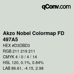 Code couleur: Akzo Nobel Colormap FD - 497A5 | qconv.com