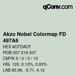 Color code: Akzo Nobel Colormap FD - 497A6 | qconv.com