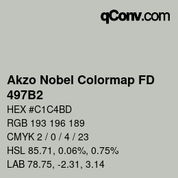 Color code: Akzo Nobel Colormap FD - 497B2 | qconv.com
