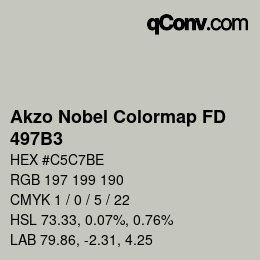 Code couleur: Akzo Nobel Colormap FD - 497B3 | qconv.com