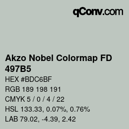 Color code: Akzo Nobel Colormap FD - 497B5 | qconv.com