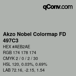 Farbcode: Akzo Nobel Colormap FD - 497C3 | qconv.com