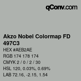 Color code: Akzo Nobel Colormap FD - 497C3 | qconv.com