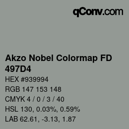 Código de color: Akzo Nobel Colormap FD - 497D4 | qconv.com